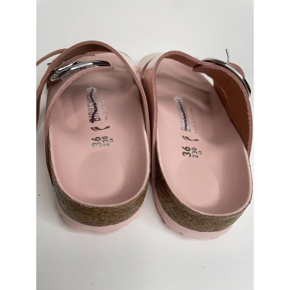 Birkenstock Arizona Big Buckle Sandal High Shine Pink Leather Patent 36 US 5 - Picture 5 of 7